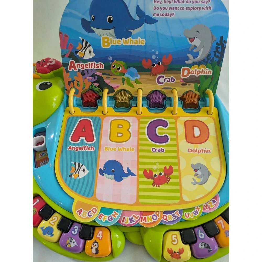 VTech Touch & Teach Sea Turtle Interactive Learning Toy ABCs Numbers Music Works